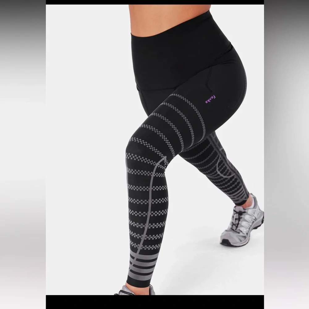 Fanka Body Sculpt Recovery Leggings. Black & Grey XL - Picture 9 of 12